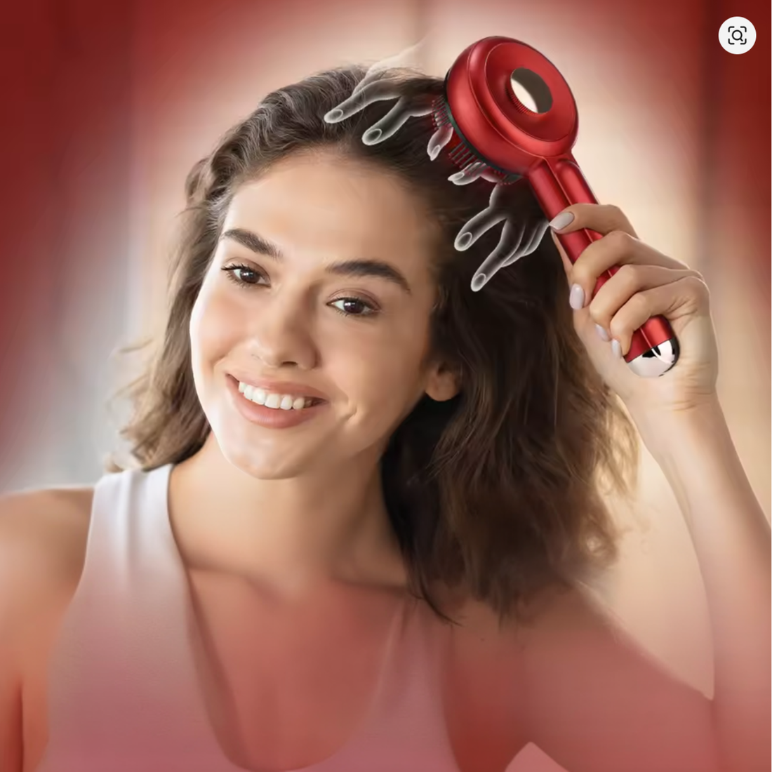 Entspannende Kopfhautmassage Bürste