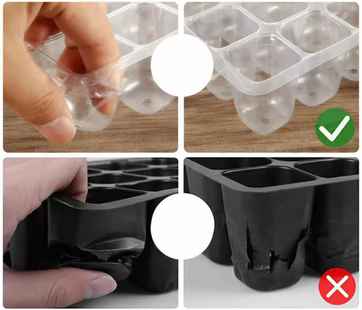 4 Mini-Gewächshäuser für Pflanzen