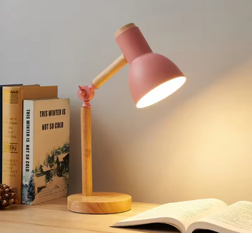 Bunte Holztischlampe