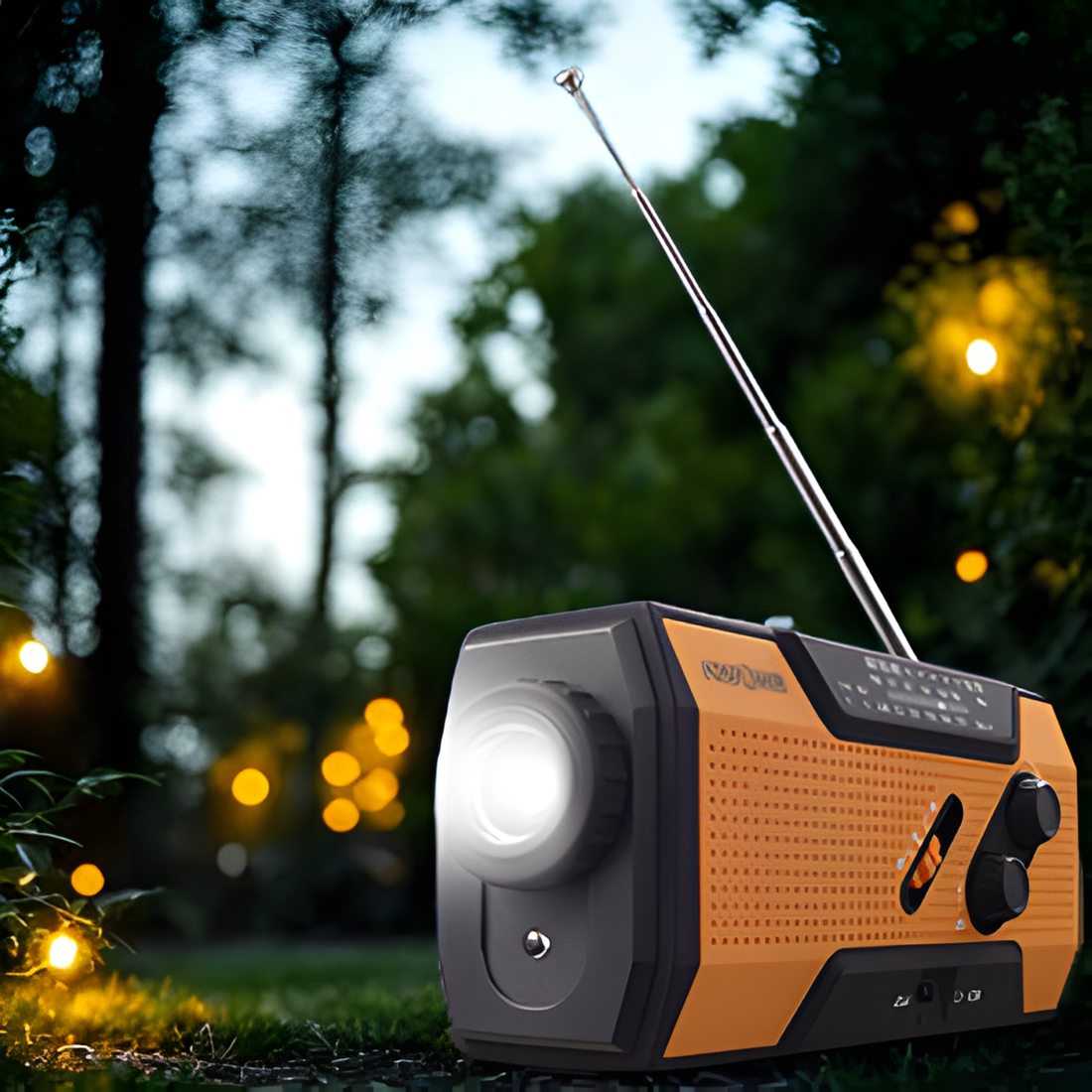 Kompaktes Notfallradio mit Solar