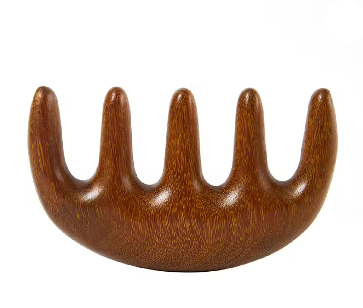 Natürlicher Massagekamm aus Holz